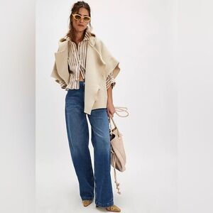 NWT Mother The Stud Finder Sneak Dream Team Jeans in Blue